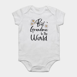 Best Grandma In The World Mother's Day Baby Bodysuit